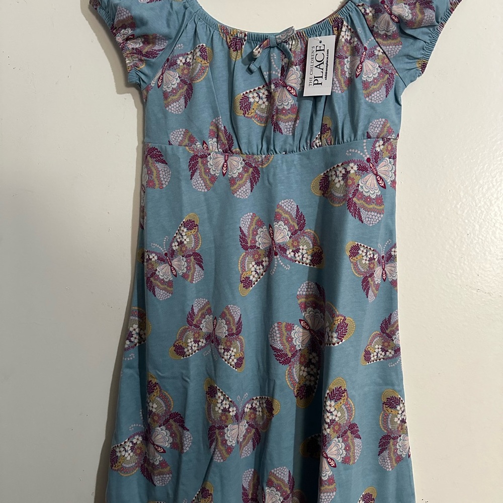The Children's Place Teal and Purple Butterfly Dress